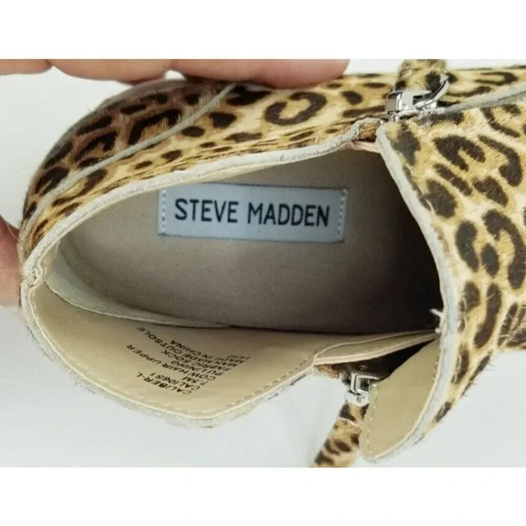Steve Madden 7.5M Women's Animal Cheetah Print Side Zip Ankle Fashion Sneakers - Picture 5 of 12